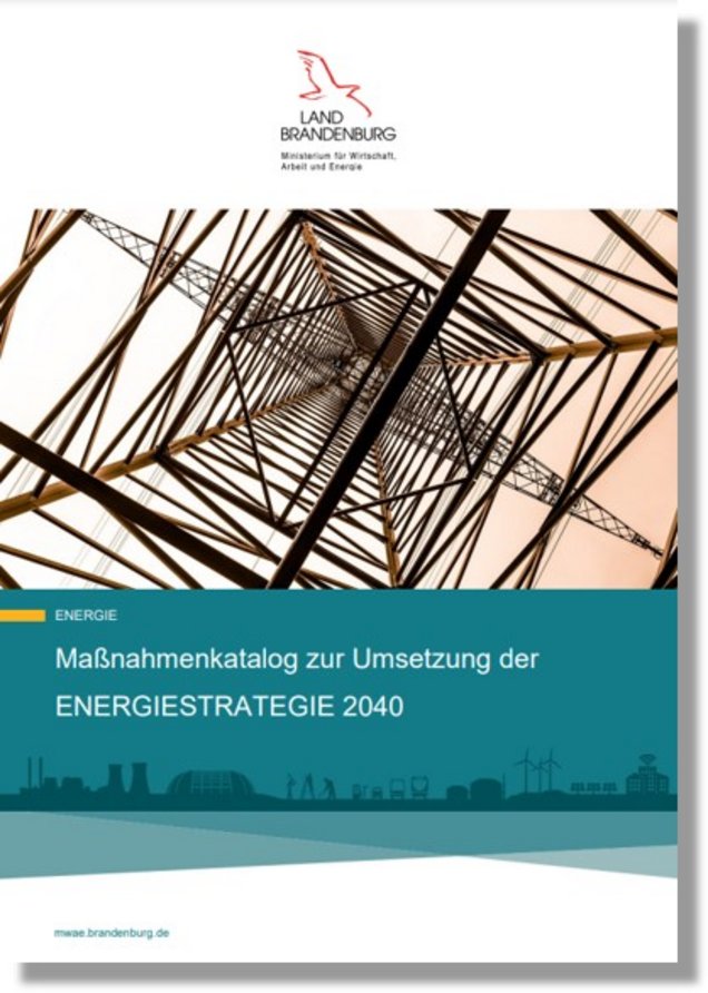 Cover des Maßnahmenkatalogs zur Umsetzung der Energiestrategie 2040